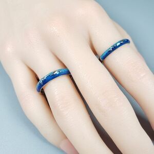 Brand New Blue Ocean Dolphin Couple Rings